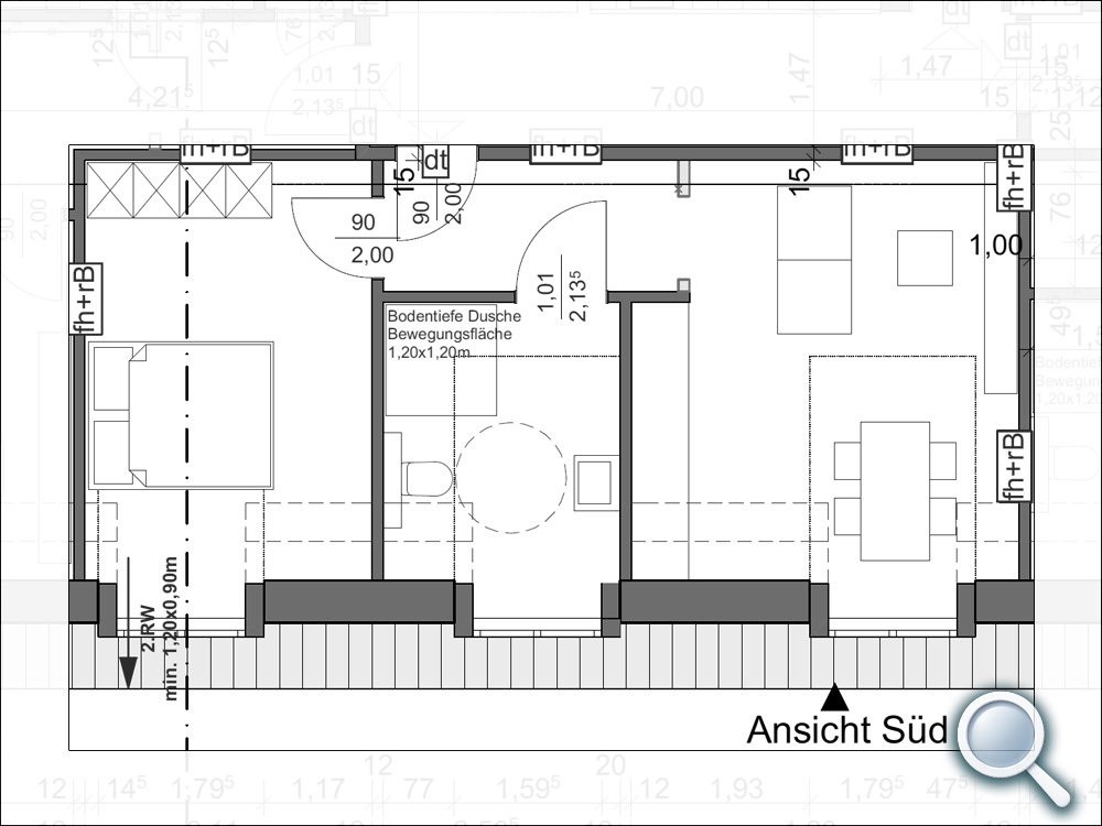 Grundriss der 2-Zimmer-Wohnung in Hilchenbach-Allenbach