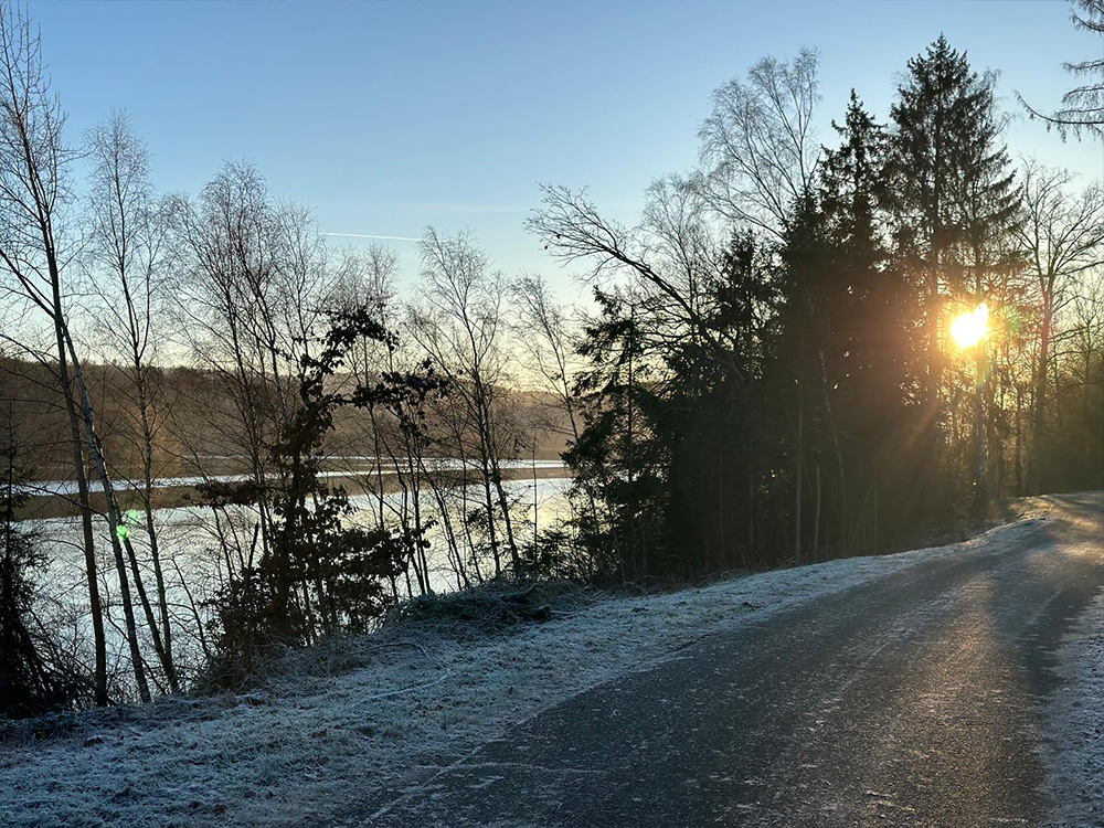 Winterlandschaft an der Breitenbachtalsperre